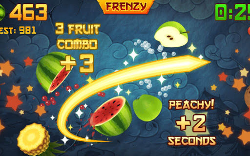 Fruit Ninja unbloked  from Chrome web store to be run with OffiDocs Chromium online
