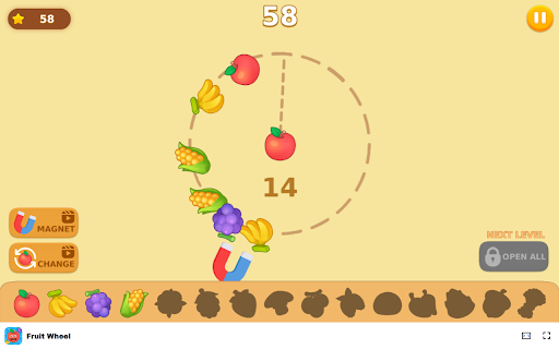 Fruit Wheel Game Merge items for bigger and better combinations!  from Chrome web store to be run with OffiDocs Chromium online