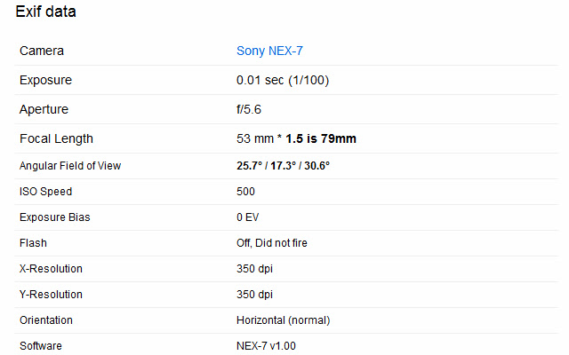 Full Frame (35mm) Focal Length for Flickr  from Chrome web store to be run with OffiDocs Chromium online