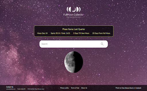 Full Moon Calendar  from Chrome web store to be run with OffiDocs Chromium online