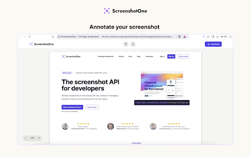 Full page screen capture by ScreenshotOne  from Chrome web store to be run with OffiDocs Chromium online