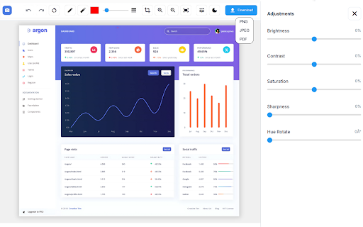 FullPageScreenshot Custom Screenshots  Advanced Editor  from Chrome web store to be run with OffiDocs Chromium online
