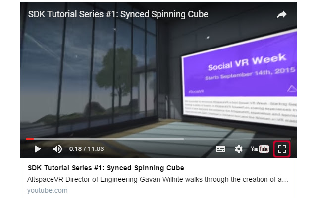 Fullscreen Youtube on Twitter  from Chrome web store to be run with OffiDocs Chromium online