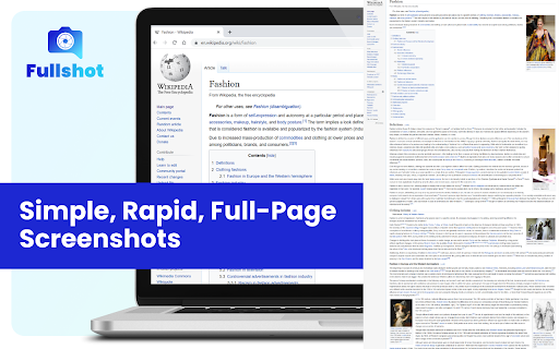 Fullshot: Full Page Screenshot  from Chrome web store to be run with OffiDocs Chromium online