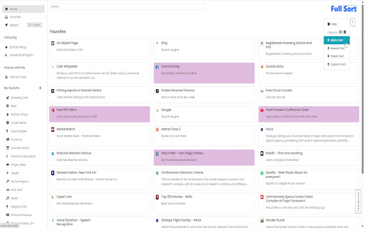 Full Sort Bookmark Manager  from Chrome web store to be run with OffiDocs Chromium online