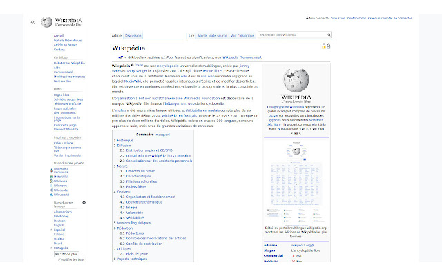 Wikipedia de largura total da loja virtual do Chrome para ser executada com OffiDocs Chromium online