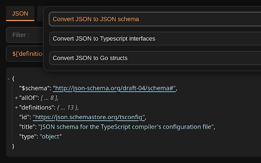 Functional JSON viewer  from Chrome web store to be run with OffiDocs Chromium online