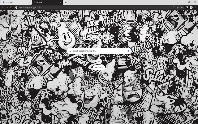 Funny Graffiti Black  White  from Chrome web store to be run with OffiDocs Chromium online