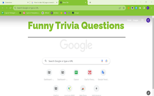 funnytriviaquestions  from Chrome web store to be run with OffiDocs Chromium online