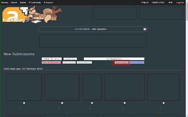 FurAffinity Extra Functionality  from Chrome web store to be run with OffiDocs Chromium online
