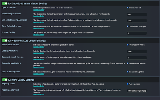 FurAffinity Features  from Chrome web store to be run with OffiDocs Chromium online