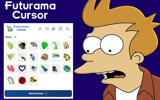 Futurama Cursor Custom Cartoon Cursor for Chrome  from Chrome web store to be run with OffiDocs Chromium online