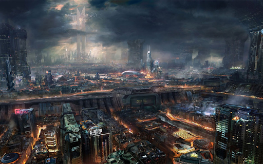 Futuristic Cityscape  from Chrome web store to be run with OffiDocs Chromium online