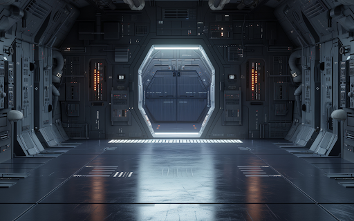 Futuristic Spaceship Corridor  from Chrome web store to be run with OffiDocs Chromium online