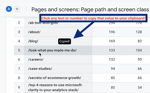 GA4 Copy Cat — Copy/Paste in GA4  from Chrome web store to be run with OffiDocs Chromium online