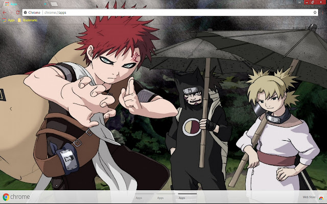 Gaara Naruto Sand  from Chrome web store to be run with OffiDocs Chromium online