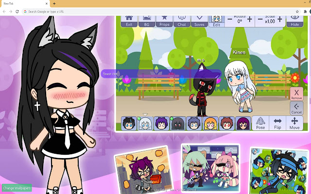 Gacha Life New Tab  from Chrome web store to be run with OffiDocs Chromium online