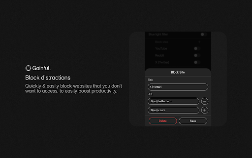 Gainful The Productivity Extension  from Chrome web store to be run with OffiDocs Chromium online