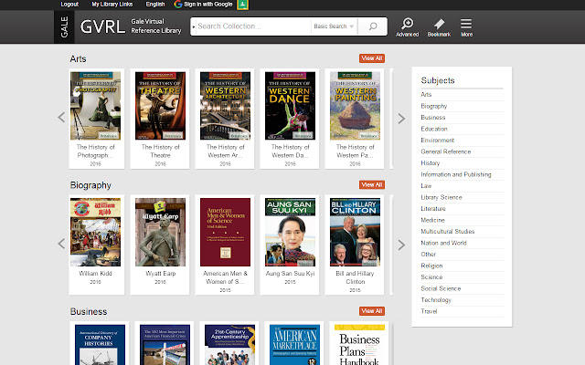 Gale eBooks (GVRL)  from Chrome web store to be run with OffiDocs Chromium online