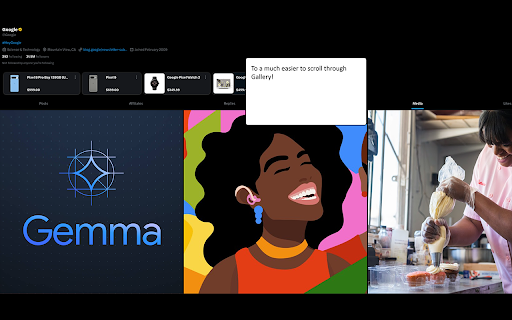 Gallery Xhancer  from Chrome web store to be run with OffiDocs Chromium online