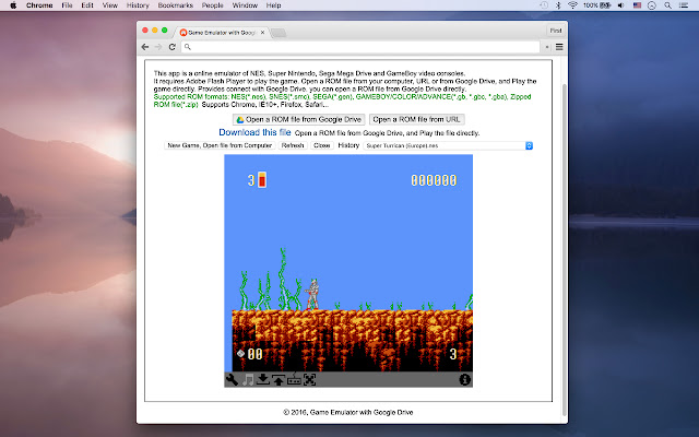 Game Emulator with Google Drive  from Chrome web store to be run with OffiDocs Chromium online