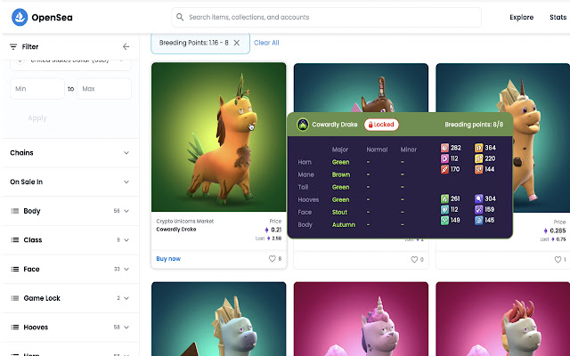 Gamelabs Extension for Crypto Unicorns  from Chrome web store to be run with OffiDocs Chromium online