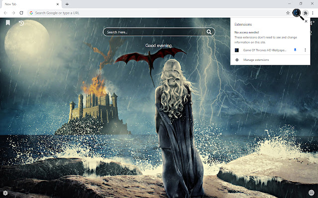 Game Of Thrones HD Wallpaper New Tab  from Chrome web store to be run with OffiDocs Chromium online