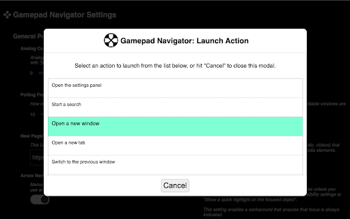Gamepad Navigator  from Chrome web store to be run with OffiDocs Chromium online