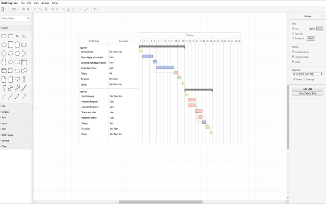 Gantt Chart  from Chrome web store to be run with OffiDocs Chromium online