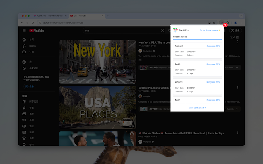 Gantt Pro  from Chrome web store to be run with OffiDocs Chromium online
