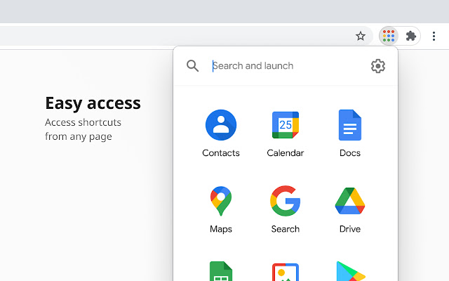 Chrome ウェブストアの G App Launcher (Customizer for Google™) を OffiDocs Chromium online で実行します