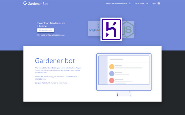 Gardener Bot dari kedai web Chrome untuk dijalankan dengan OffiDocs Chromium dalam talian