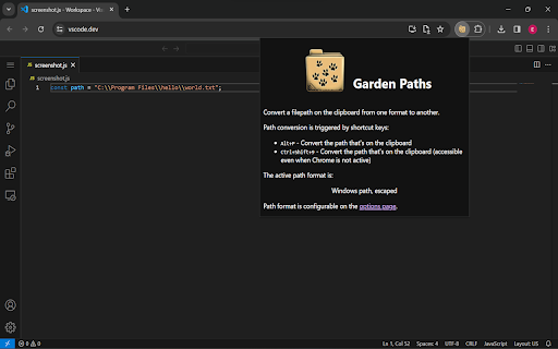 Garden Paths  from Chrome web store to be run with OffiDocs Chromium online