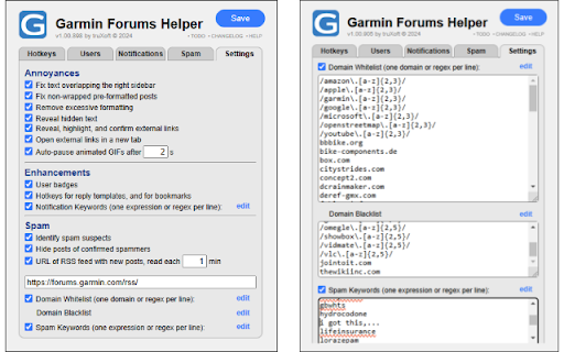Garmin Forums Helper  from Chrome web store to be run with OffiDocs Chromium online