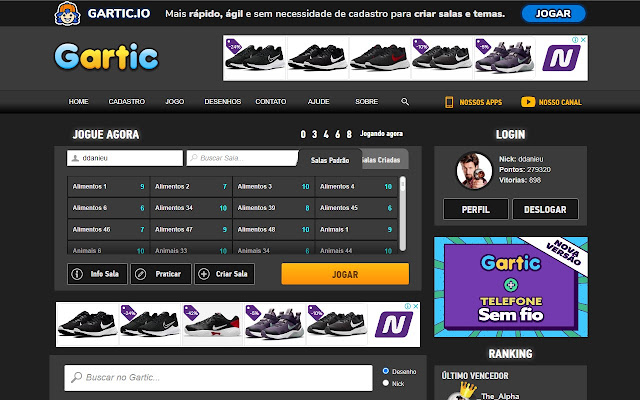 Gartic Dark Theme  from Chrome web store to be run with OffiDocs Chromium online