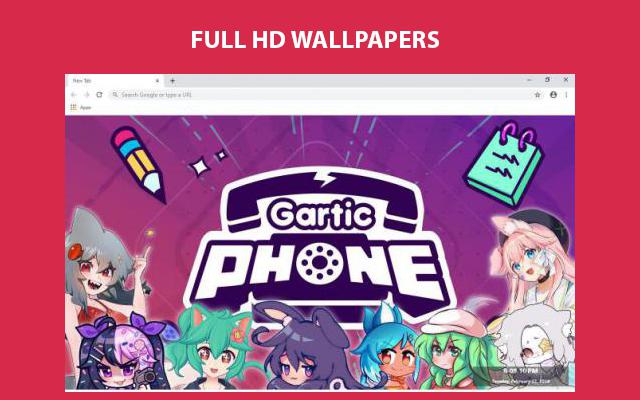 Gartic.io Wallpapers and New Tab  from Chrome web store to be run with OffiDocs Chromium online