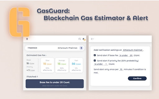 GasGuard: Blockchain Gas Estimator  Alert  from Chrome web store to be run with OffiDocs Chromium online