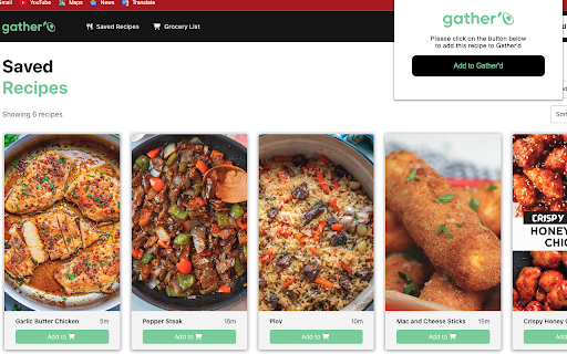 Gatherd  from Chrome web store to be run with OffiDocs Chromium online