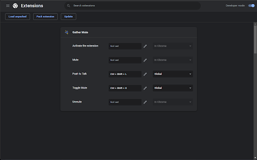 Gather Mute  from Chrome web store to be run with OffiDocs Chromium online