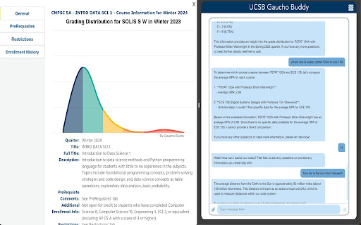 GauchoBuddy  from Chrome web store to be run with OffiDocs Chromium online