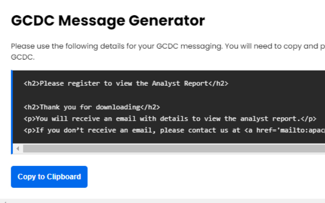 GCDC Message Creator  from Chrome web store to be run with OffiDocs Chromium online