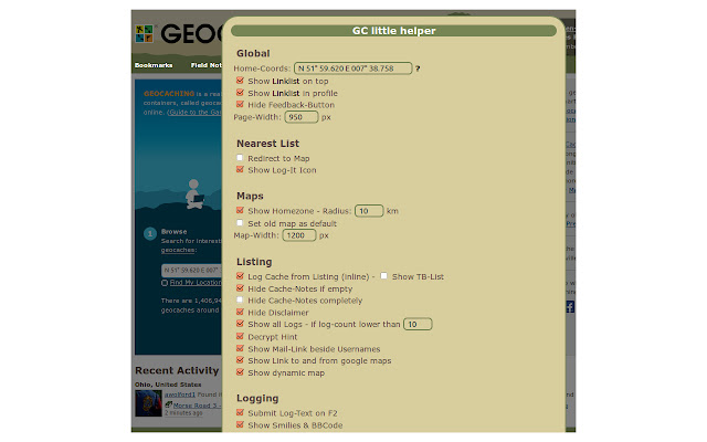 GC little helper  from Chrome web store to be run with OffiDocs Chromium online