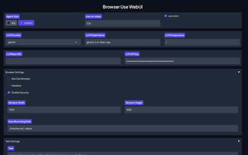 GCloud Browser Use Assistant  from Chrome web store to be run with OffiDocs Chromium online