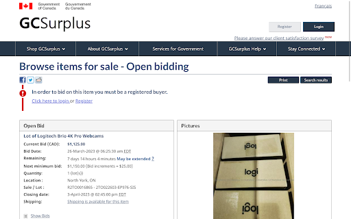 GC SURPLUS Bid Visualizer  from Chrome web store to be run with OffiDocs Chromium online