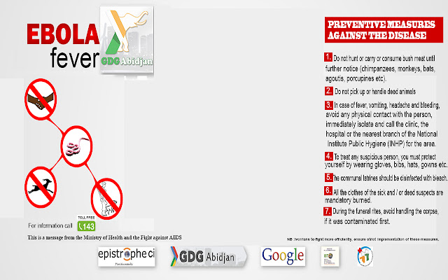 GDG Abidjan prevention theme ebola  from Chrome web store to be run with OffiDocs Chromium online