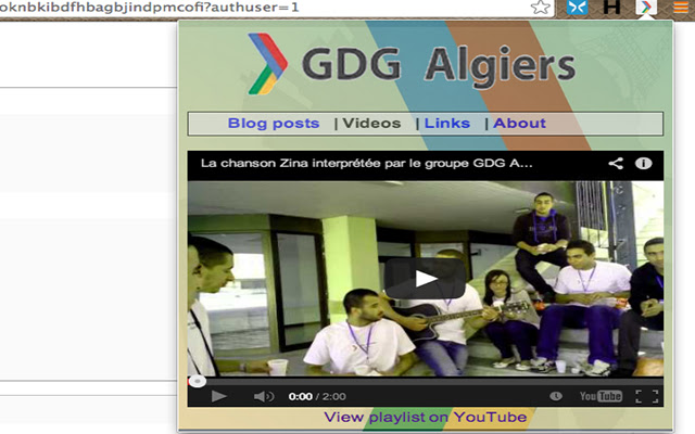GDG Algiers  from Chrome web store to be run with OffiDocs Chromium online