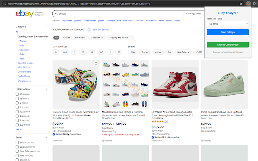 GearDs eBay Analyzer  from Chrome web store to be run with OffiDocs Chromium online