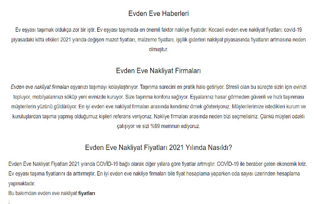 Gebze Evden Eve Nakliyat  from Chrome web store to be run with OffiDocs Chromium online