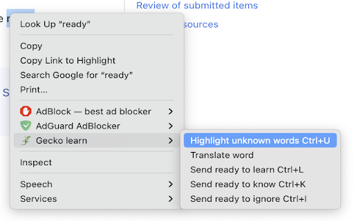 Gecko learn  from Chrome web store to be run with OffiDocs Chromium online