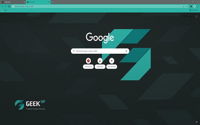 Geekup New Tab  from Chrome web store to be run with OffiDocs Chromium online